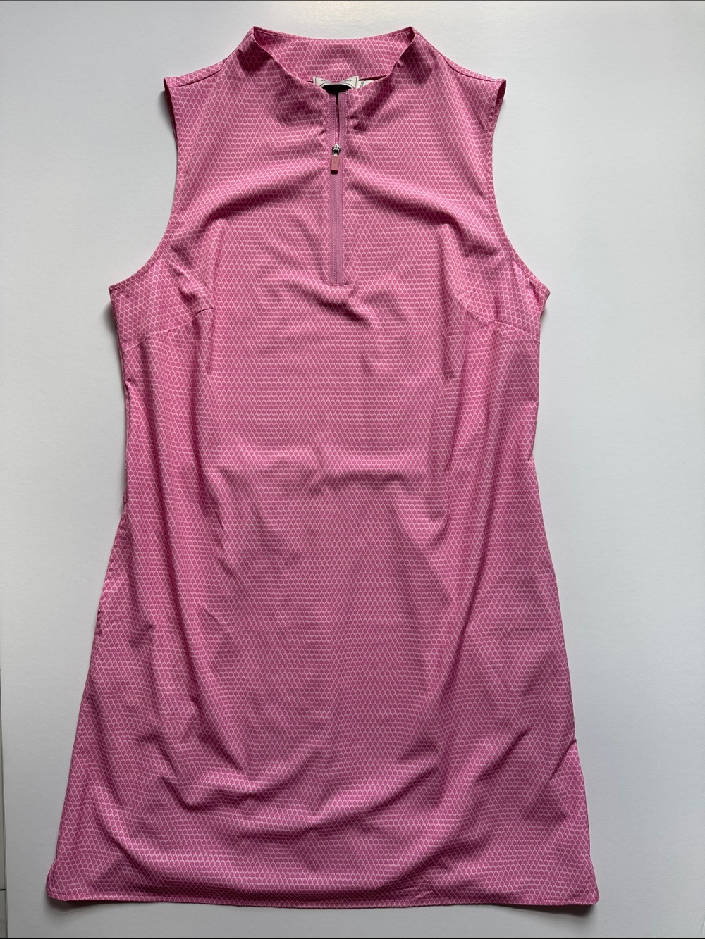 Vineyard Vines Sleeveless Pink Zip-Front Golf Dress